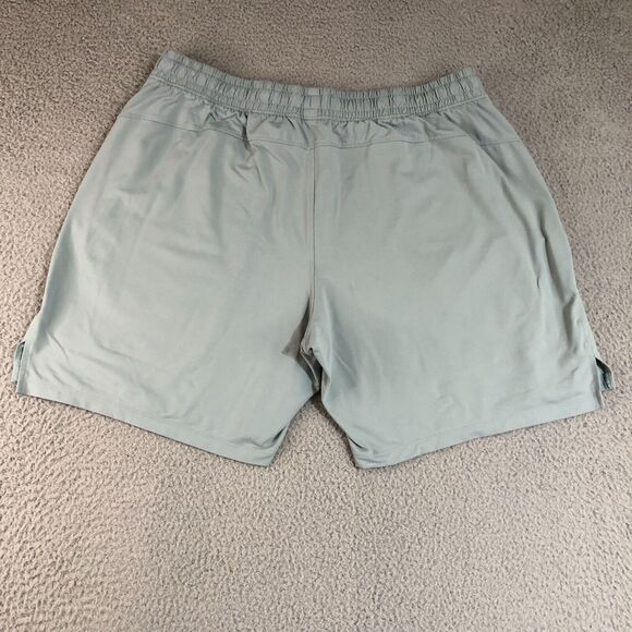 Under Amour Shorts Mens Extra Large Green Teal Outdoor Athleisure Sportwear Slit - Picture 5 of 8